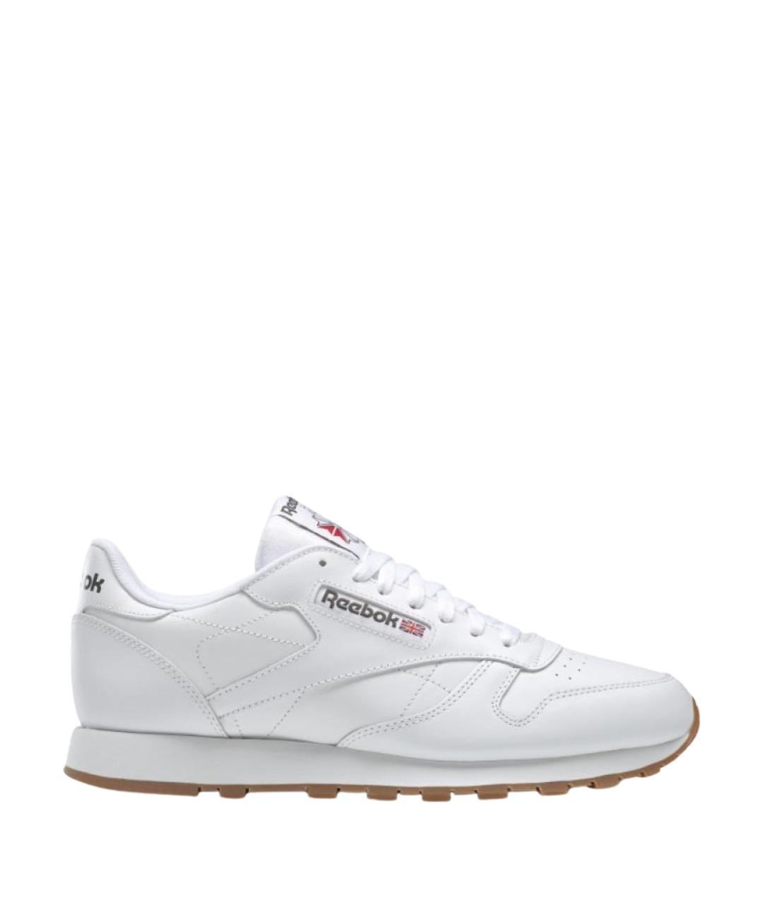 REEBOK Белые кожаные низкие кроссовки / кеды, фото 1