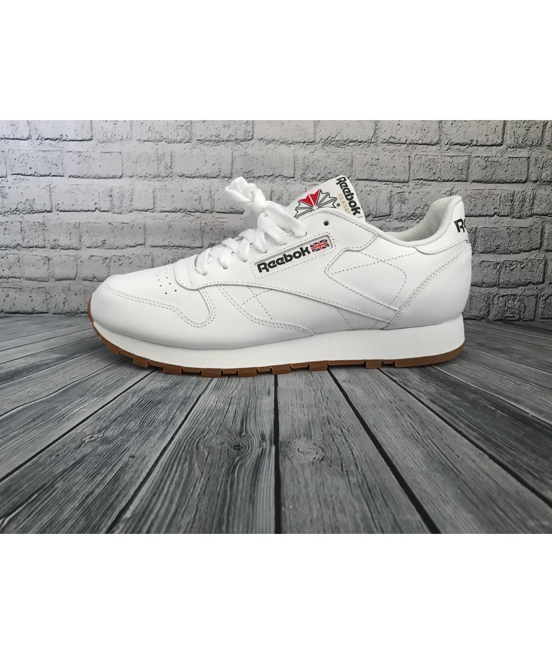 REEBOK Белые кожаные низкие кроссовки / кеды, фото 2