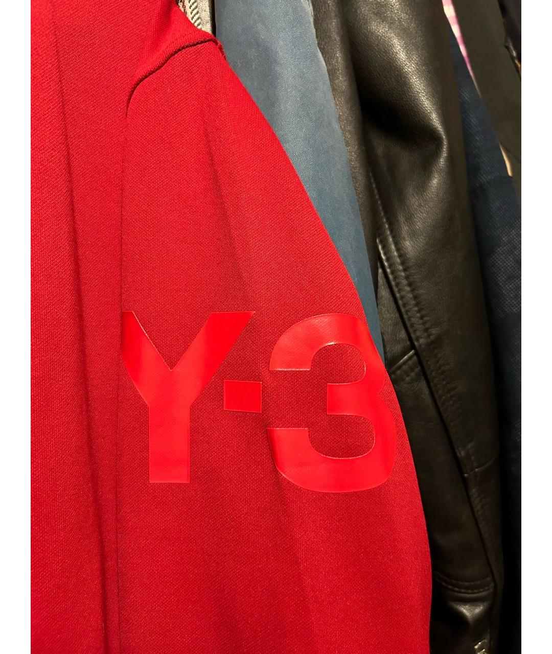 Y-3 Красная синтетическая спортивная куртка, фото 4