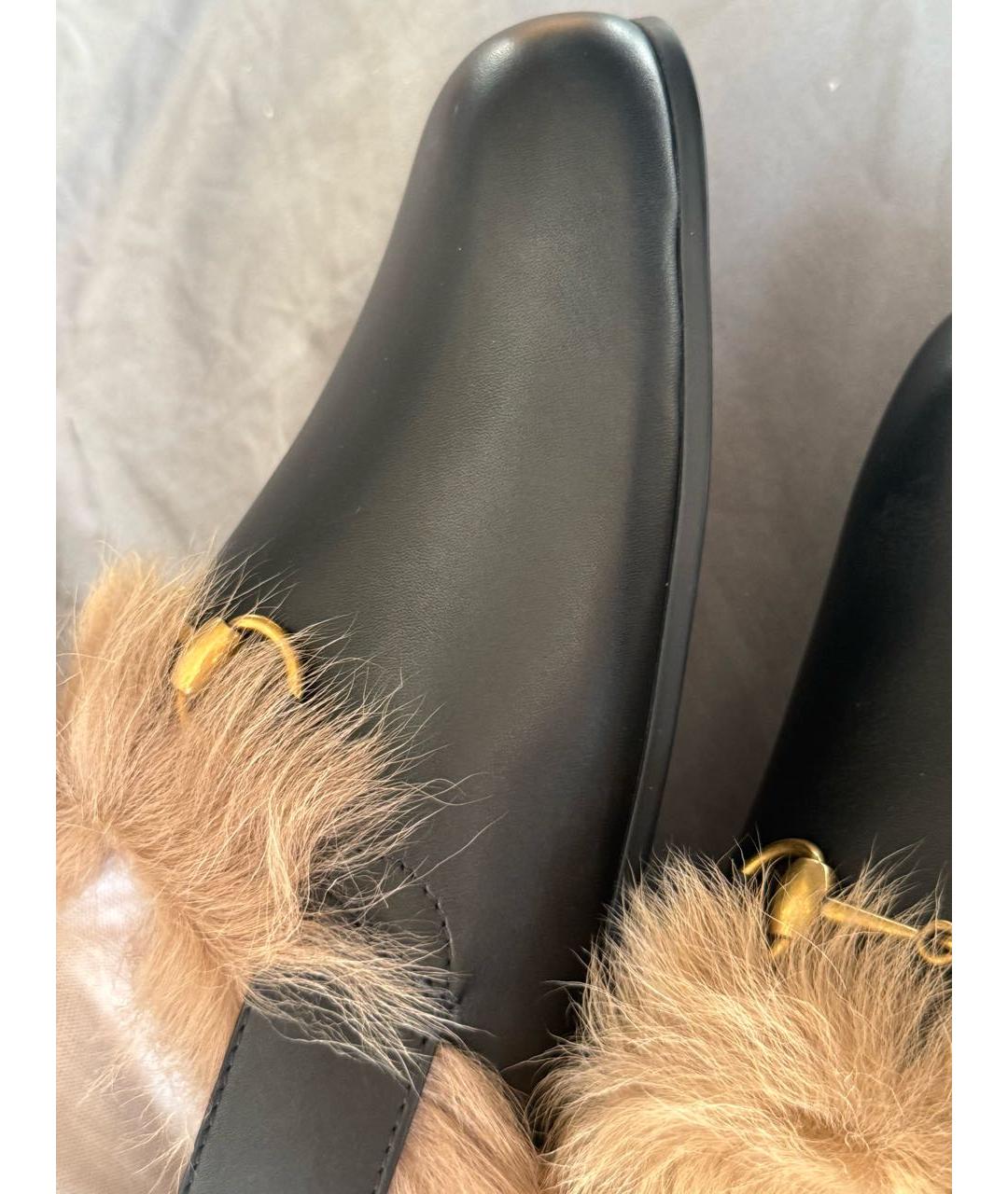 GUCCI Черные сабо, фото 5