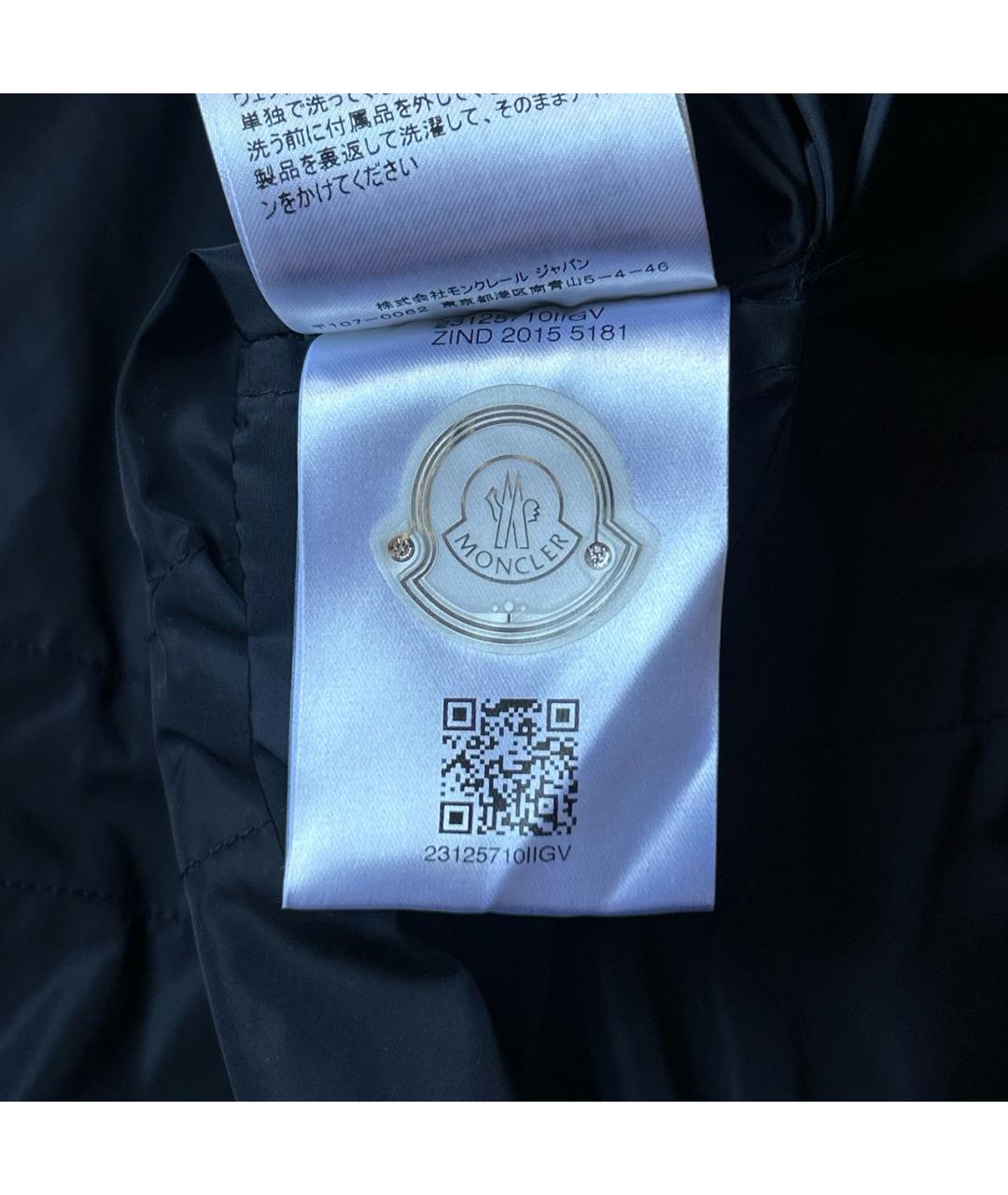 MONCLER Темно-синяя нейлоновая куртка, фото 5