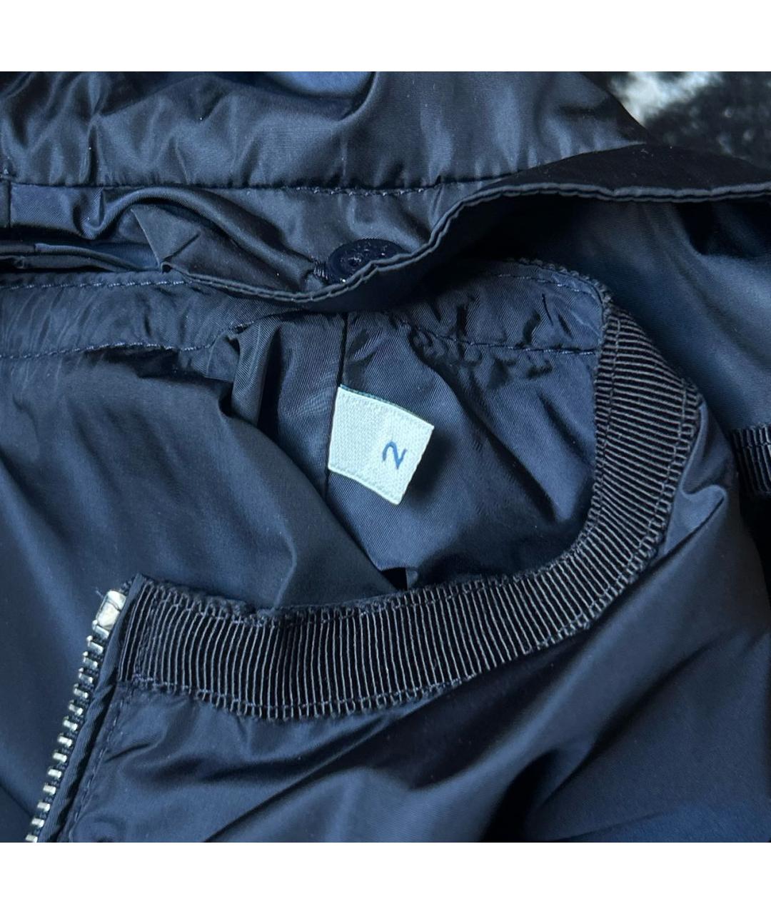 MONCLER Темно-синяя нейлоновая куртка, фото 3