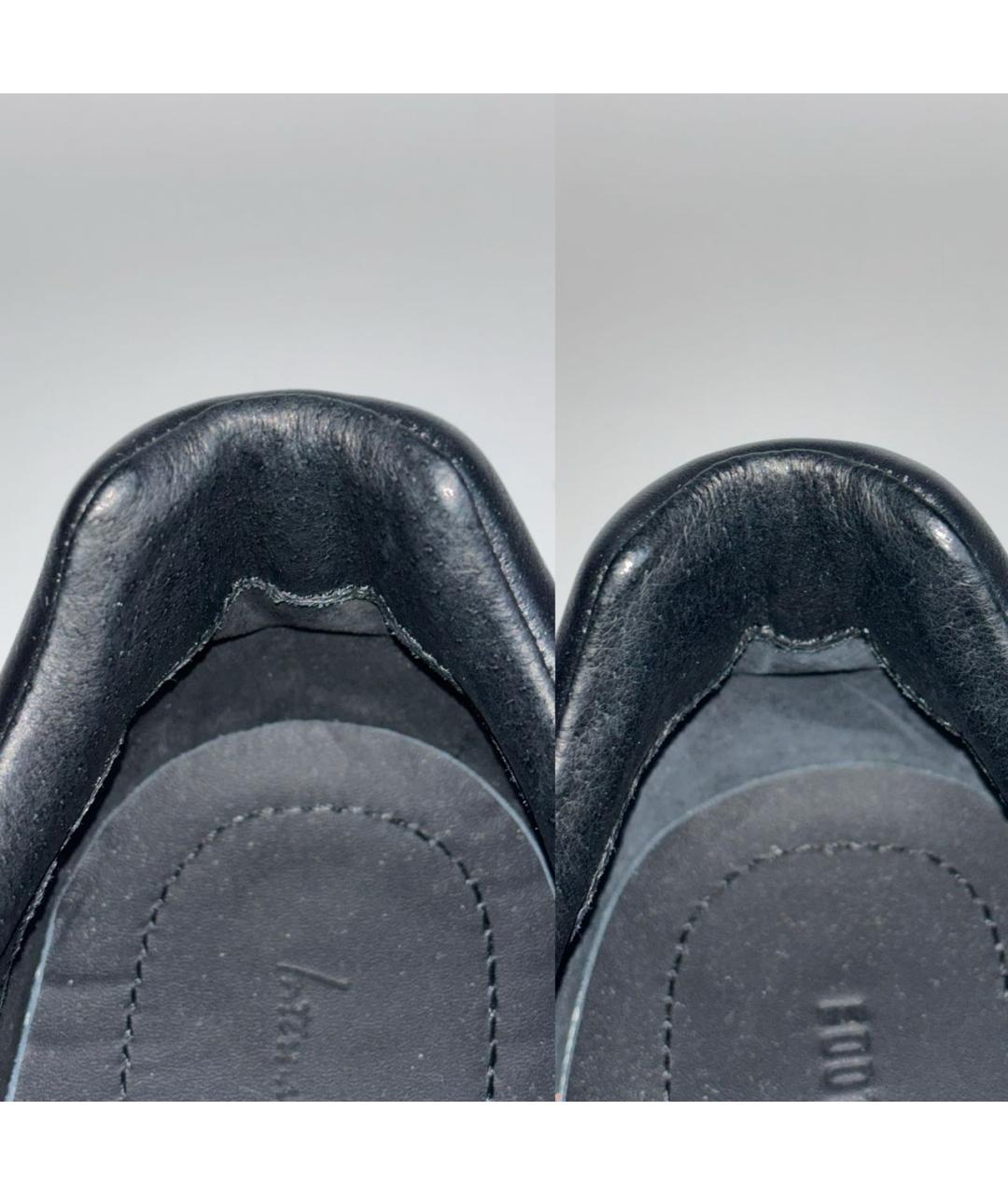 FOOT INDUSTRY Черные кожаные низкие кроссовки / кеды, фото 6