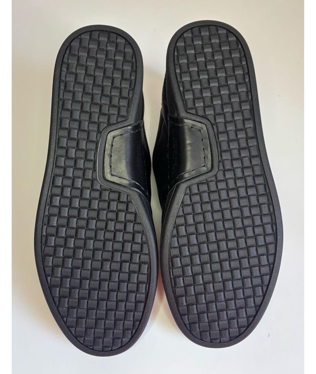 FOOT INDUSTRY Черные кожаные низкие кроссовки / кеды, фото 4