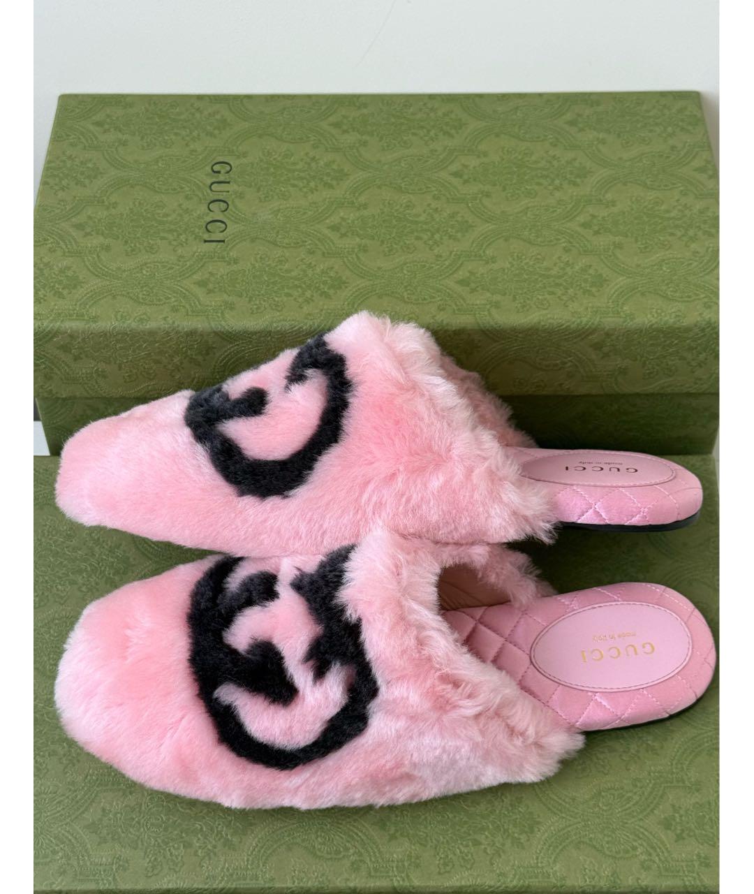 GUCCI Розовые мюли, фото 7