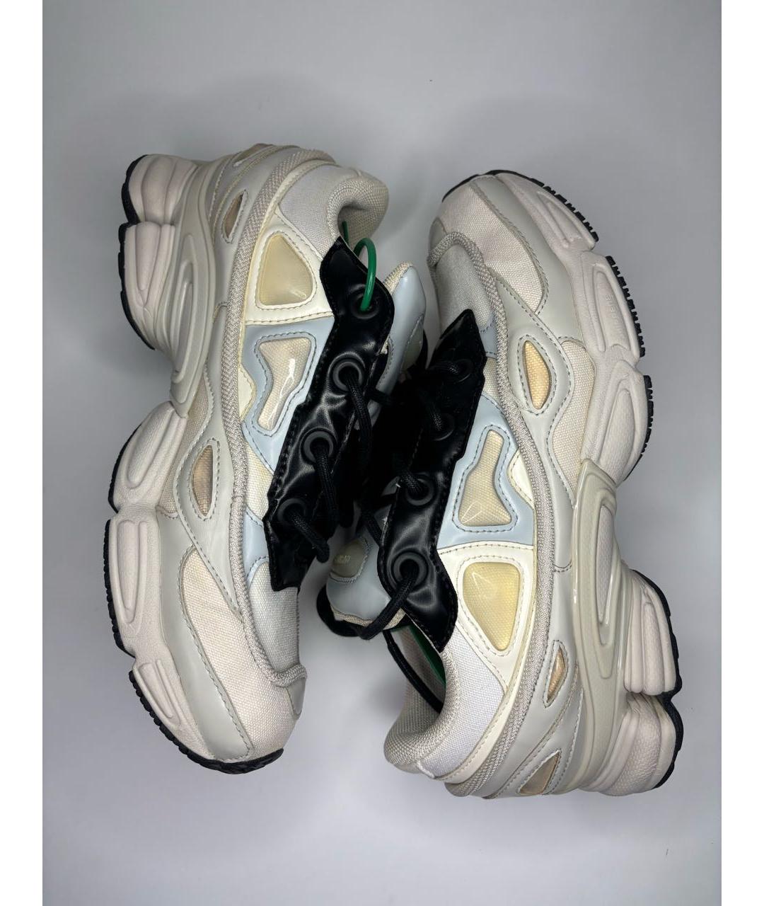 ADIDAS X RAF SIMONS Бежевые текстильные низкие кроссовки / кеды, фото 4