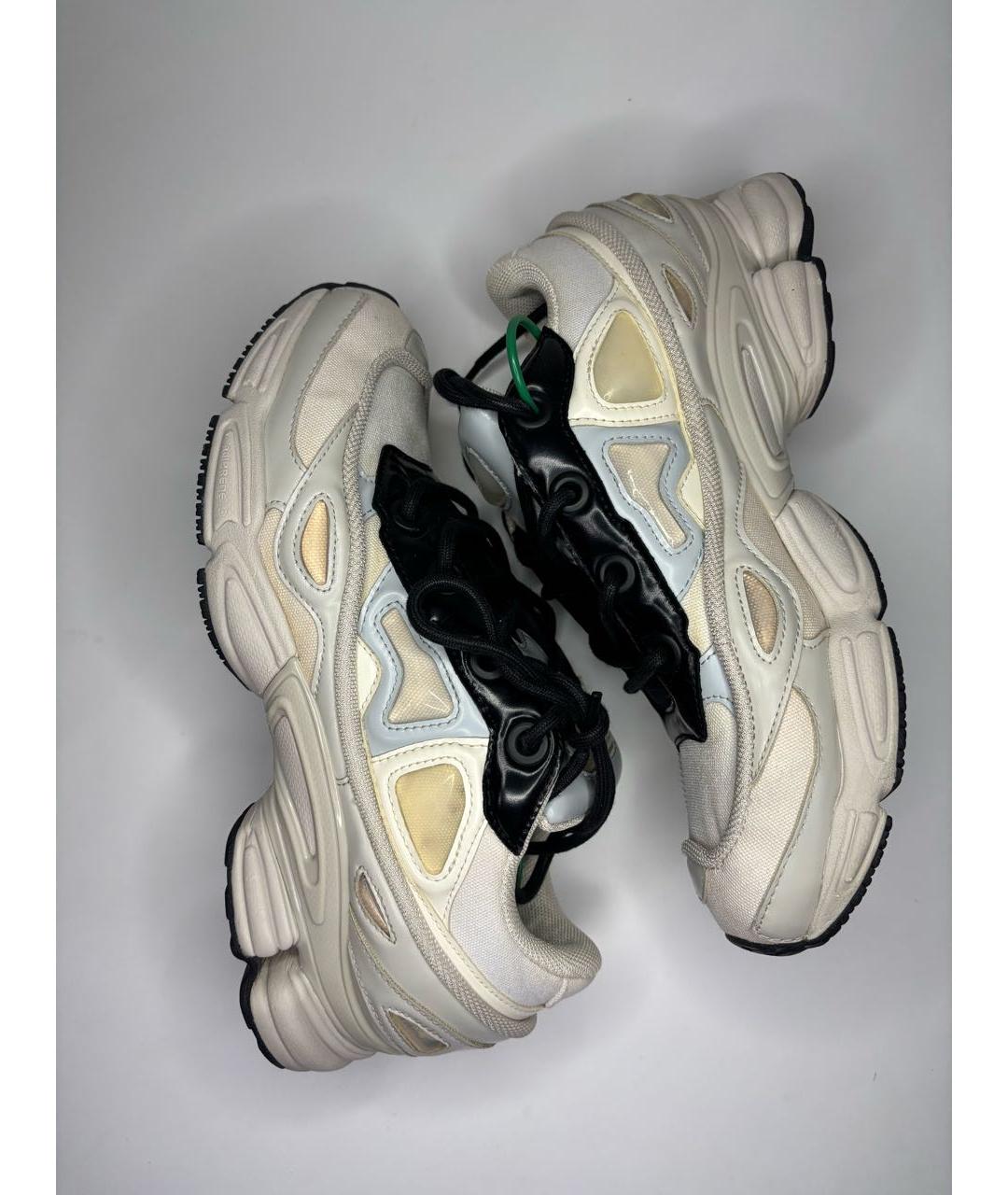 ADIDAS X RAF SIMONS Бежевые текстильные низкие кроссовки / кеды, фото 5