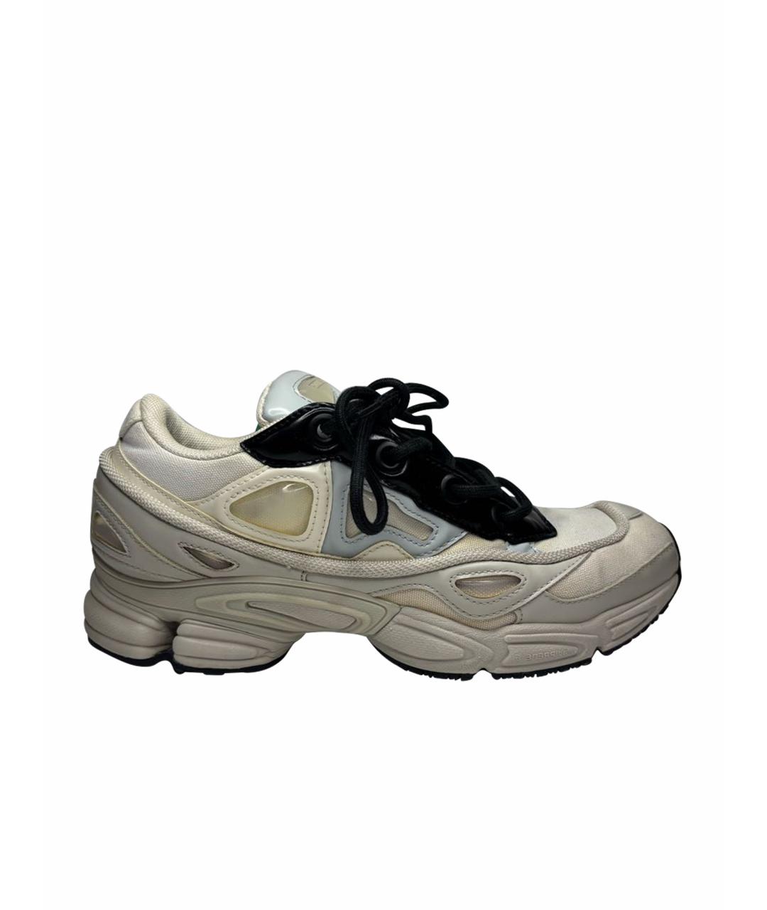 ADIDAS X RAF SIMONS Бежевые текстильные низкие кроссовки / кеды, фото 1
