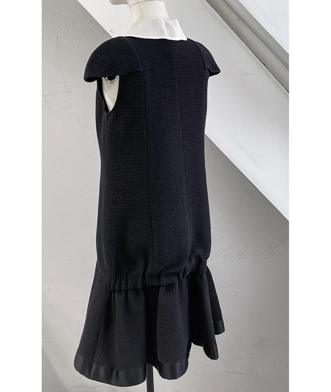 CHANEL Черное хлопковое коктейльное платье, фото 3