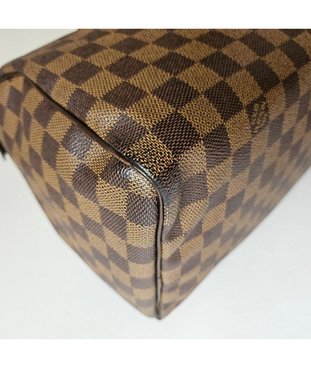 LOUIS VUITTON Коричневая канва сумка с короткими ручками, фото 7