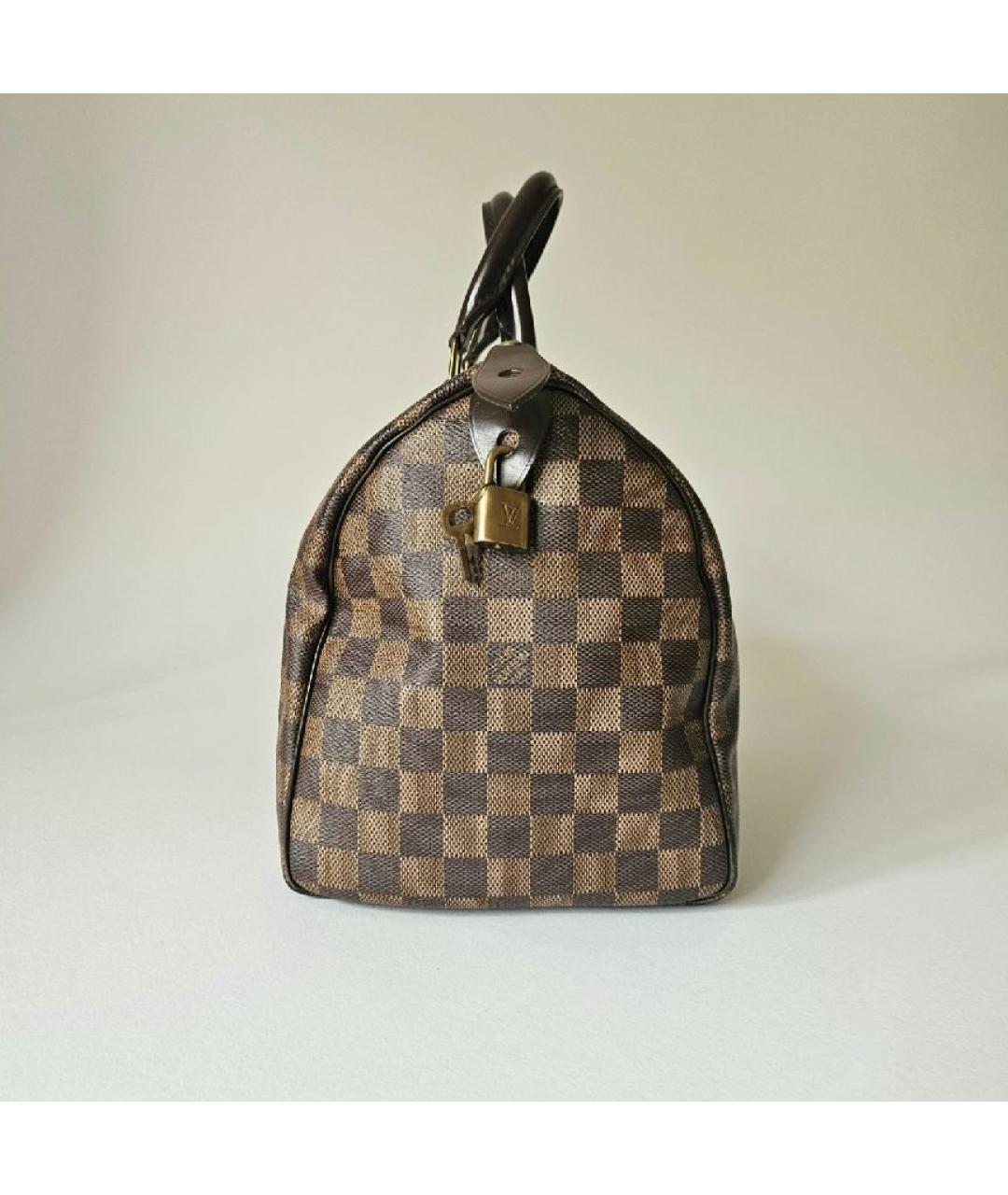 LOUIS VUITTON Коричневая канва сумка с короткими ручками, фото 2