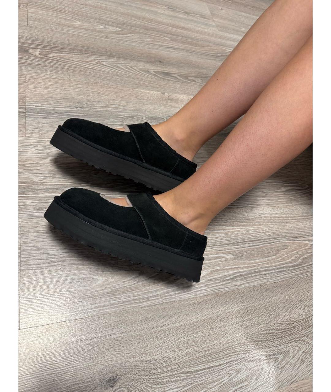 UGG Черные замшевые сабо, фото 8