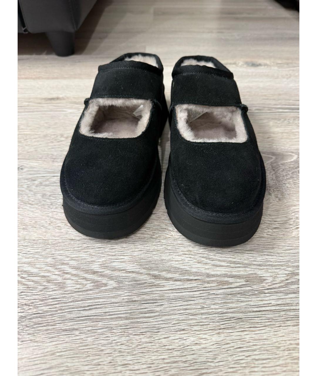 UGG Черные замшевые сабо, фото 2