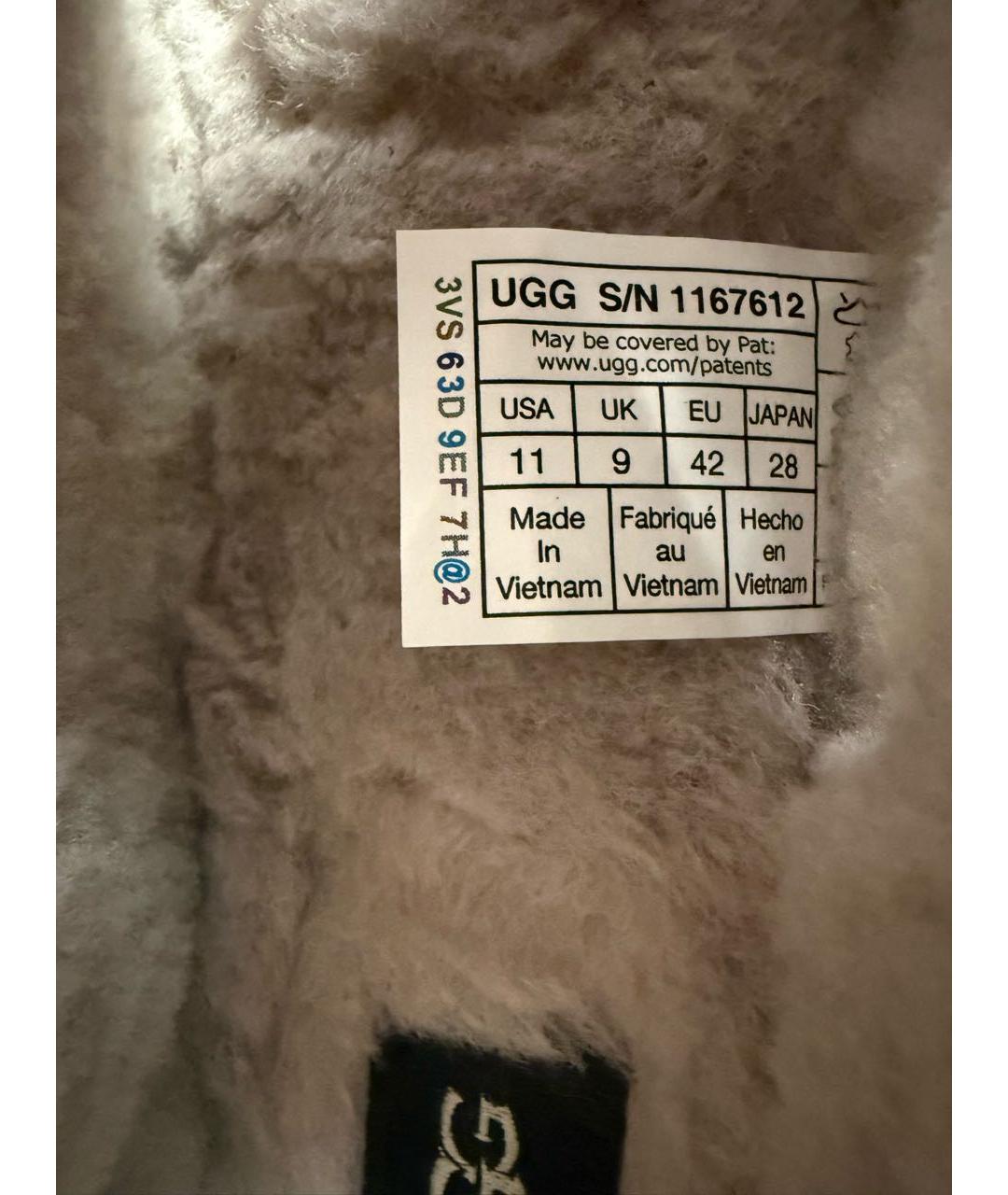 UGG Черные замшевые сабо, фото 6