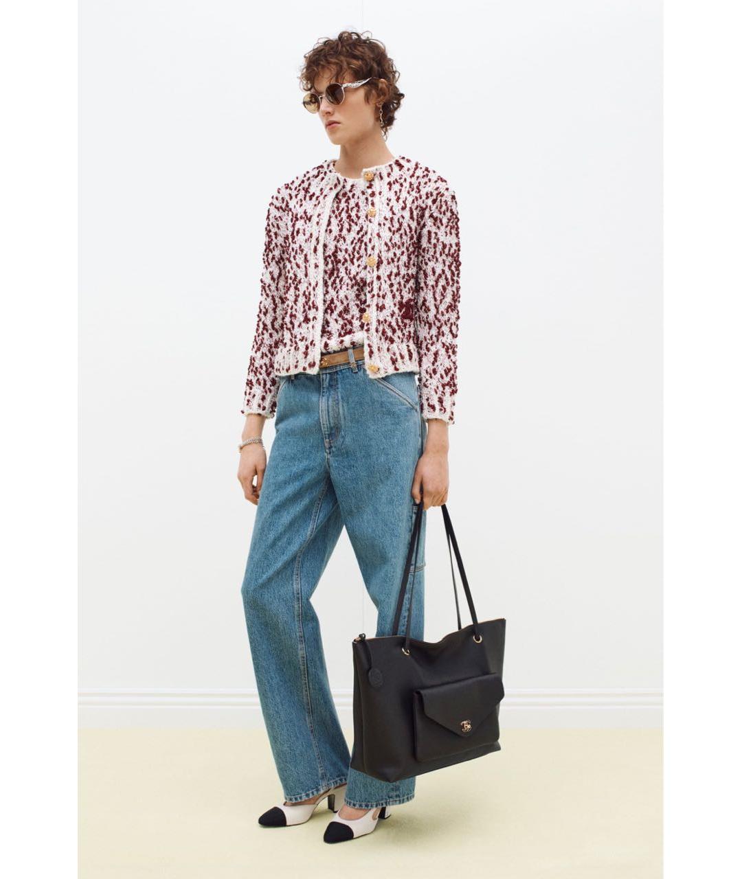 CHANEL Голубые хлопковые прямые джинсы, фото 7