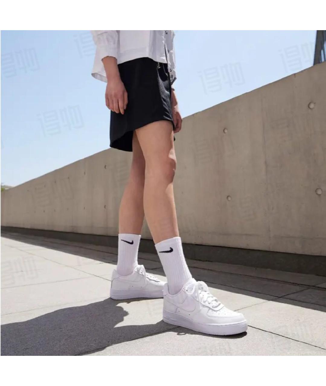 NIKE Белые кожаные кроссовки, фото 8