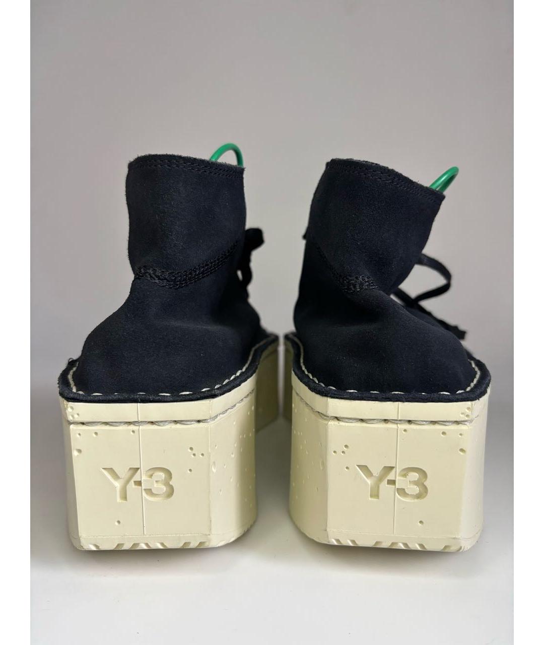 Y-3 Черные высокие кроссовки / кеды, фото 2