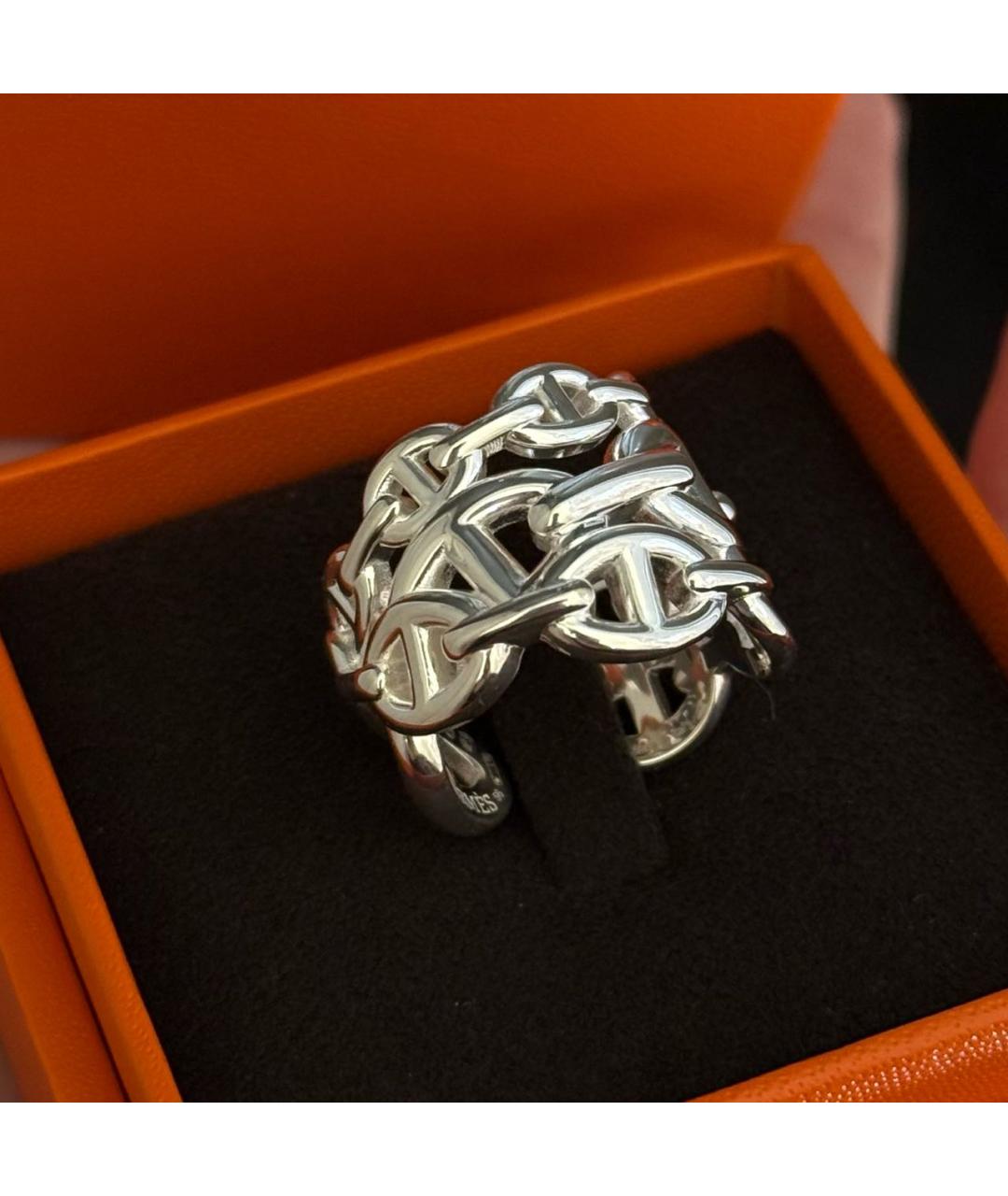 HERMES Серебряное кольцо, фото 2