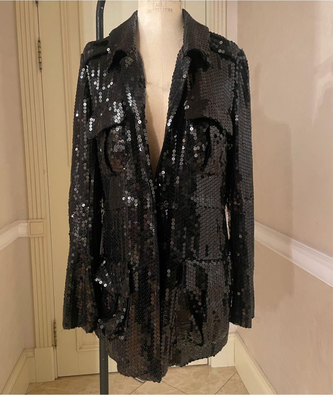 SONIA RYKIEL Черный полиэстеровый жакет/пиджак, фото 4