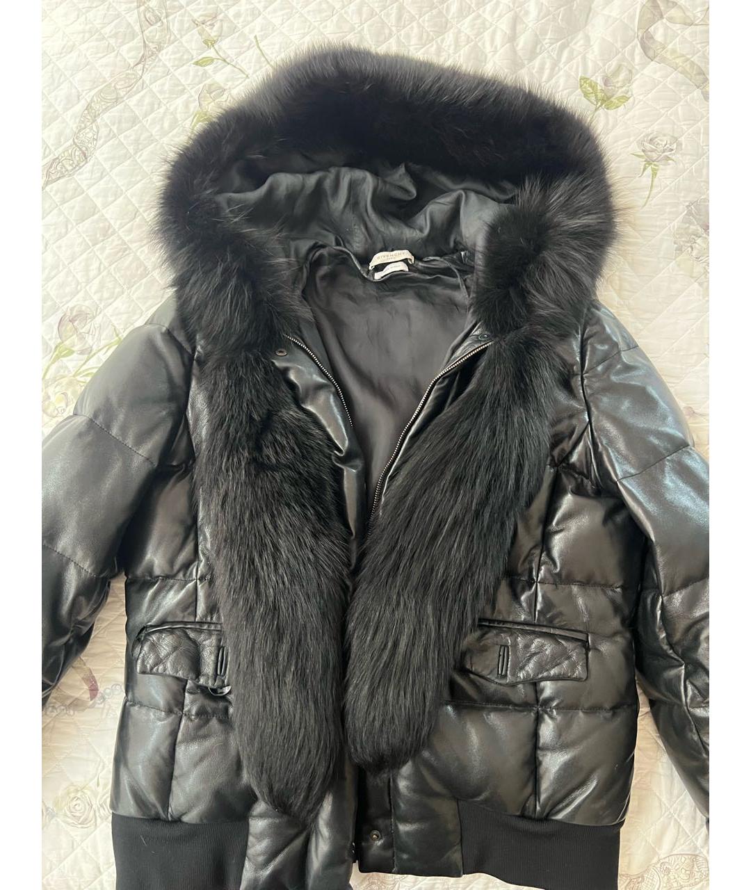 GIVENCHY Черный кожаный пуховик, фото 6