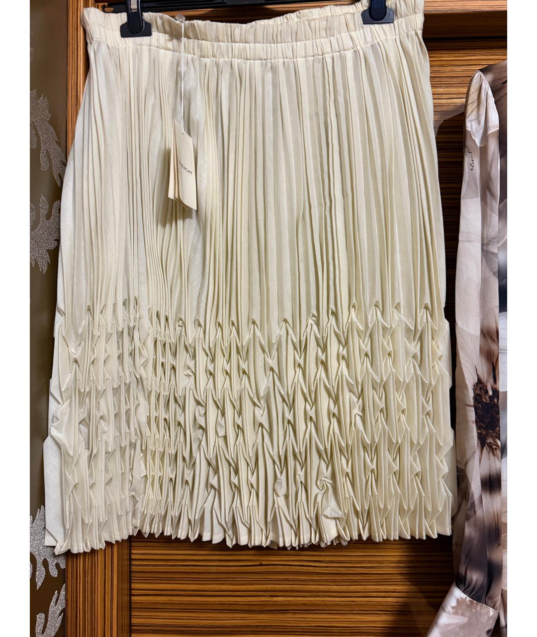 GIVENCHY Бежевый вискозный костюм с юбками, фото 6