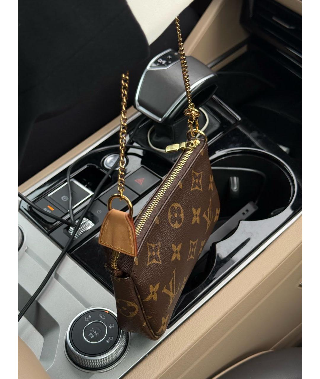 LOUIS VUITTON Коричневая канва сумка с короткими ручками, фото 2