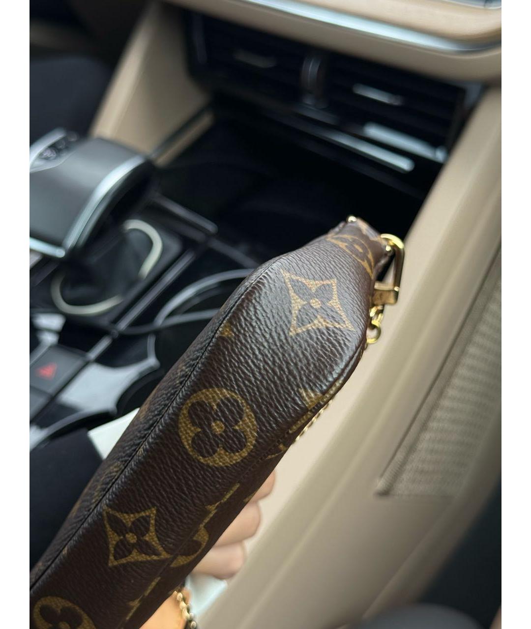 LOUIS VUITTON Коричневая канва сумка с короткими ручками, фото 8