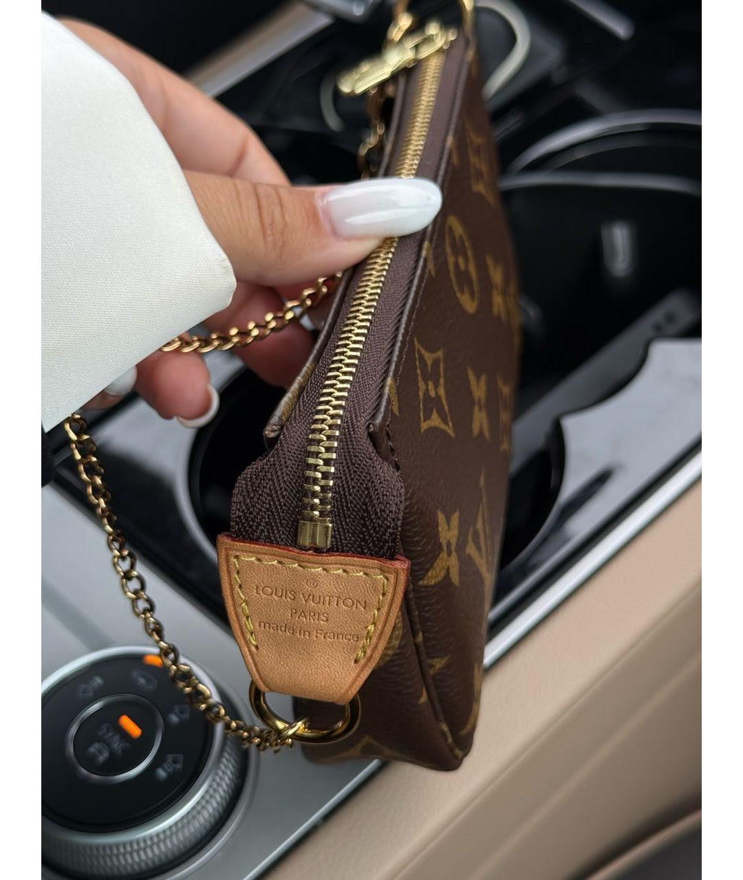 LOUIS VUITTON Коричневая канва сумка с короткими ручками, фото 3