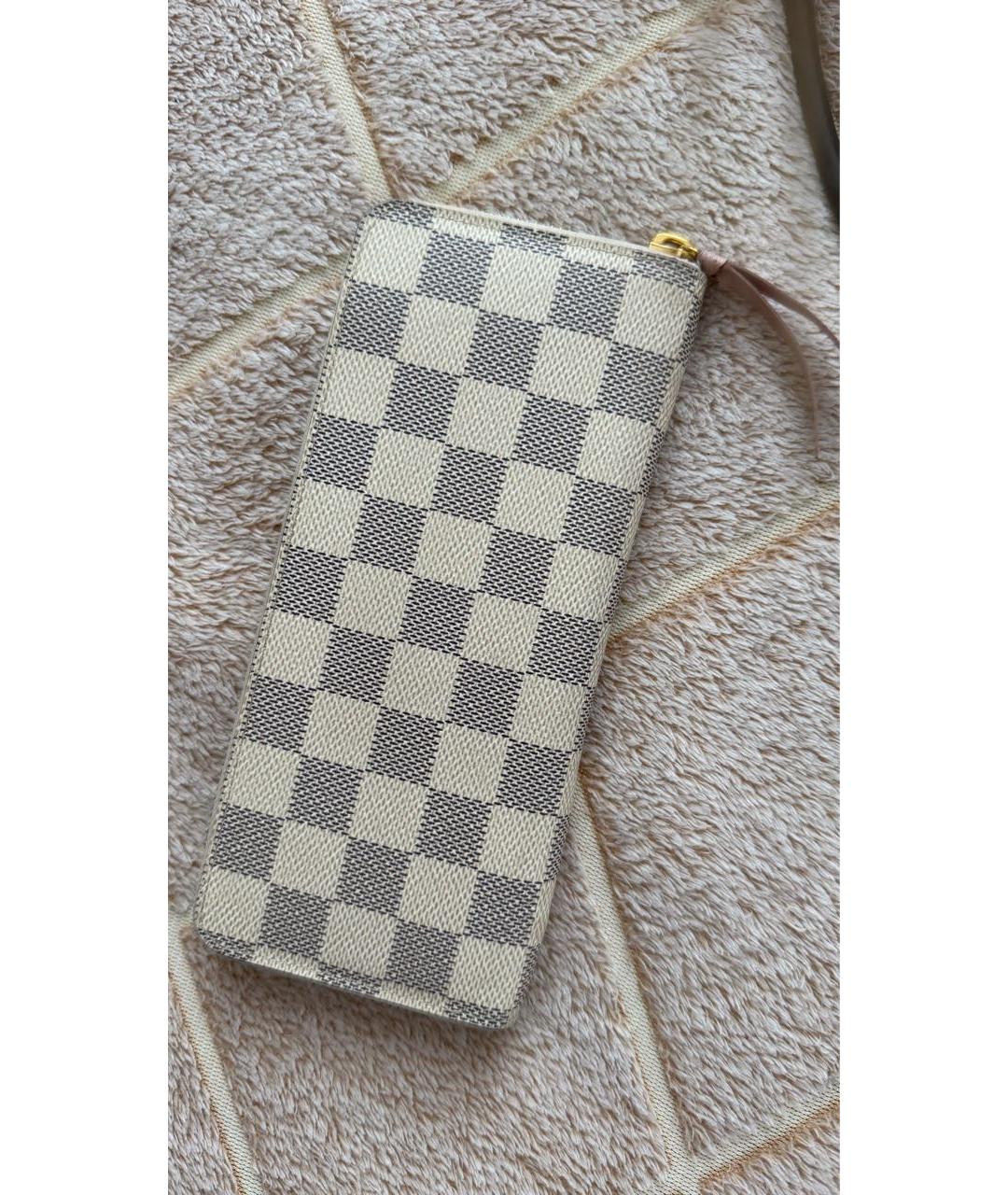 LOUIS VUITTON Белый кожаный кошелек, фото 4