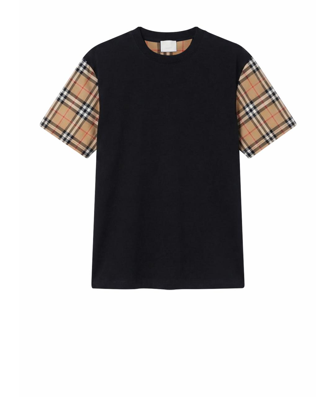 BURBERRY Черная хлопковая футболка, фото 1