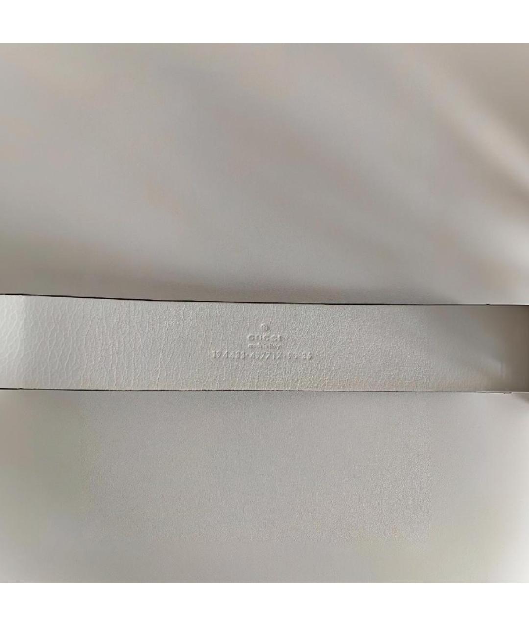 GUCCI Белый кожаный ремень, фото 3