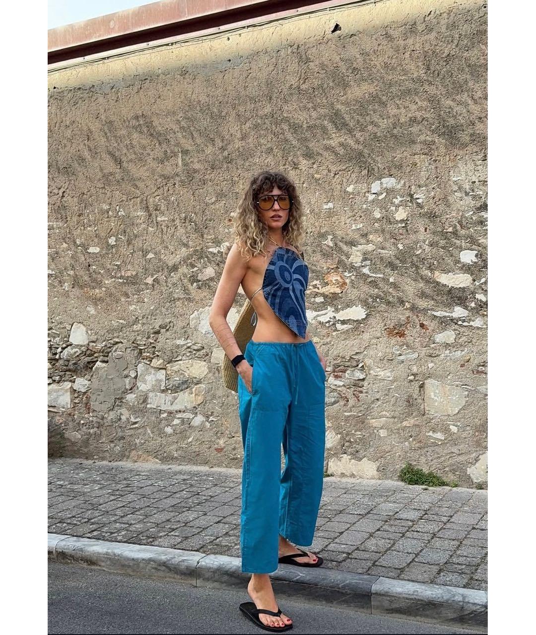 EMILIO PUCCI Темно-синий хлопковый корсет, фото 4