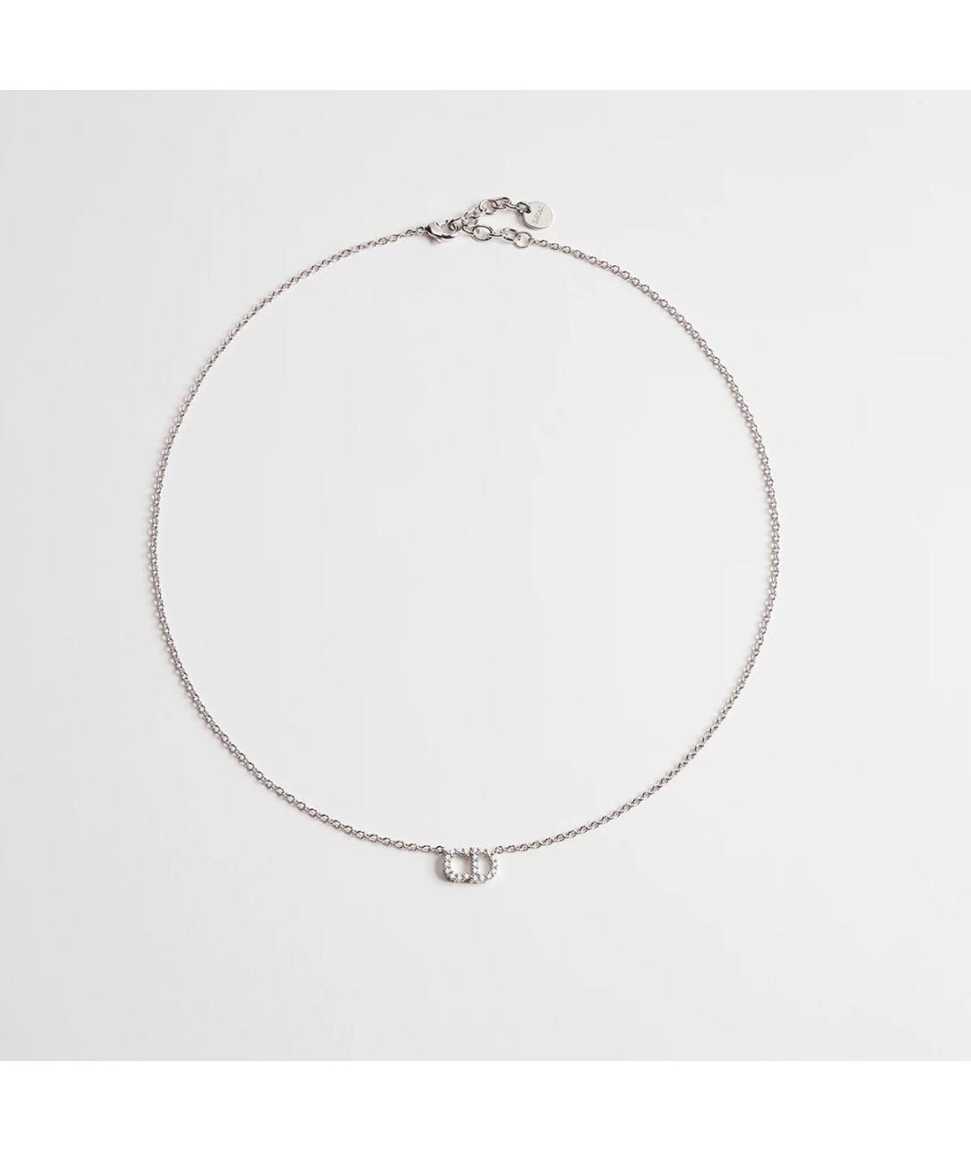 CHRISTIAN DIOR Серебряное металлическое колье, фото 3