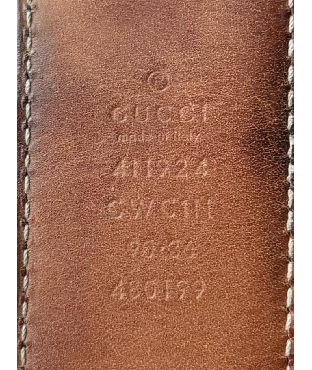 GUCCI Черный кожаный ремень, фото 5