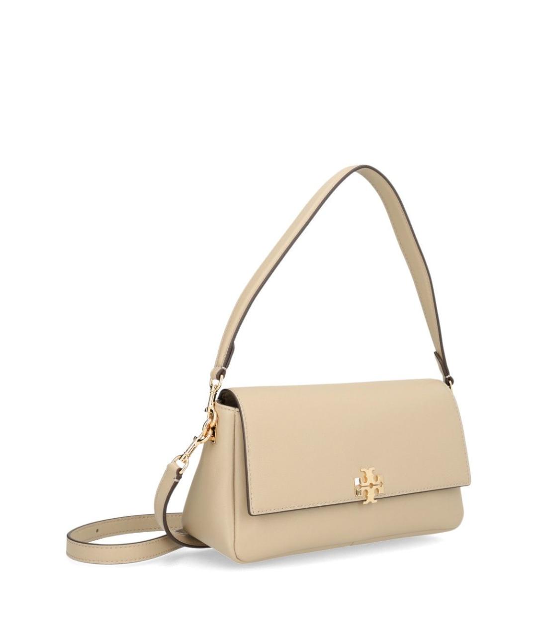 TORY BURCH Бежевая кожаная сумка через плечо, фото 2