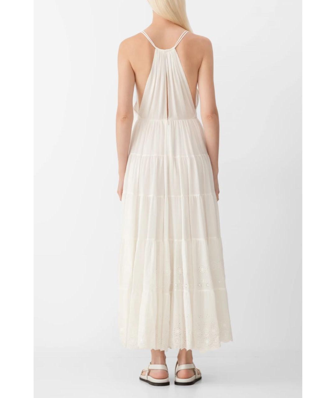 CELINE Белое хлопковое повседневное платье, фото 3