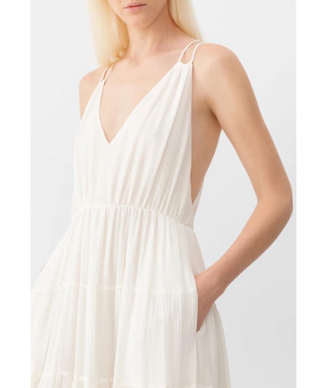 CELINE Белое хлопковое повседневное платье, фото 4