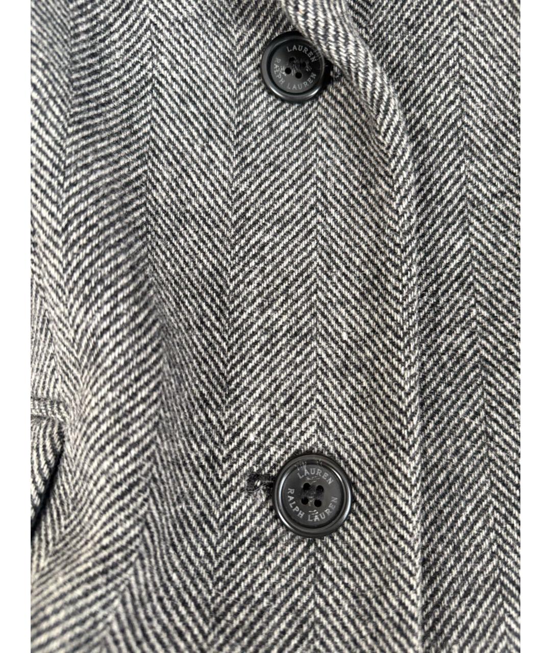 RALPH LAUREN Серое шерстяное пальто, фото 4