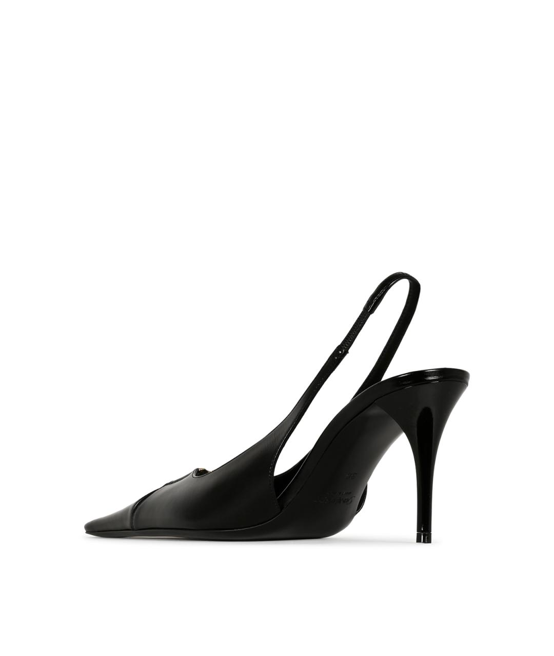 SAINT LAURENT Черные кожаные туфли, фото 5