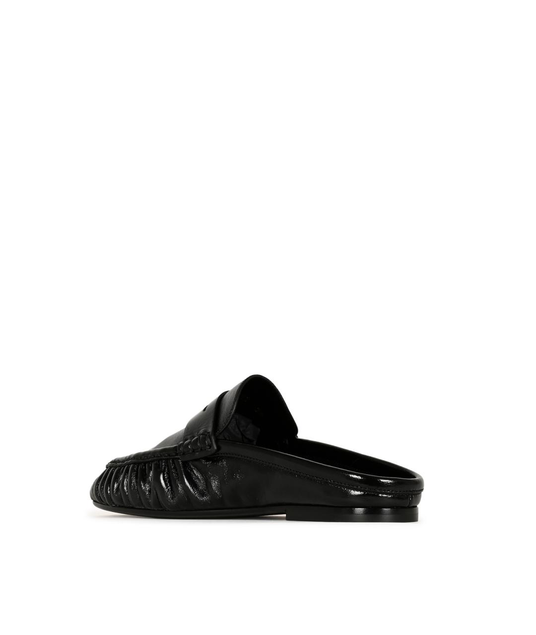 SAINT LAURENT Черные кожаные мюли, фото 5