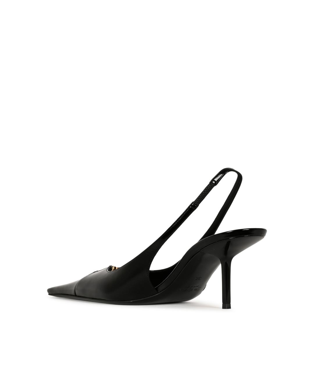 SAINT LAURENT Черные кожаные туфли, фото 5
