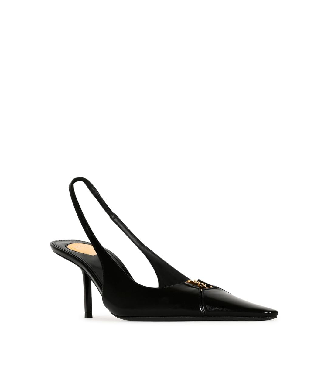SAINT LAURENT Черные кожаные туфли, фото 4