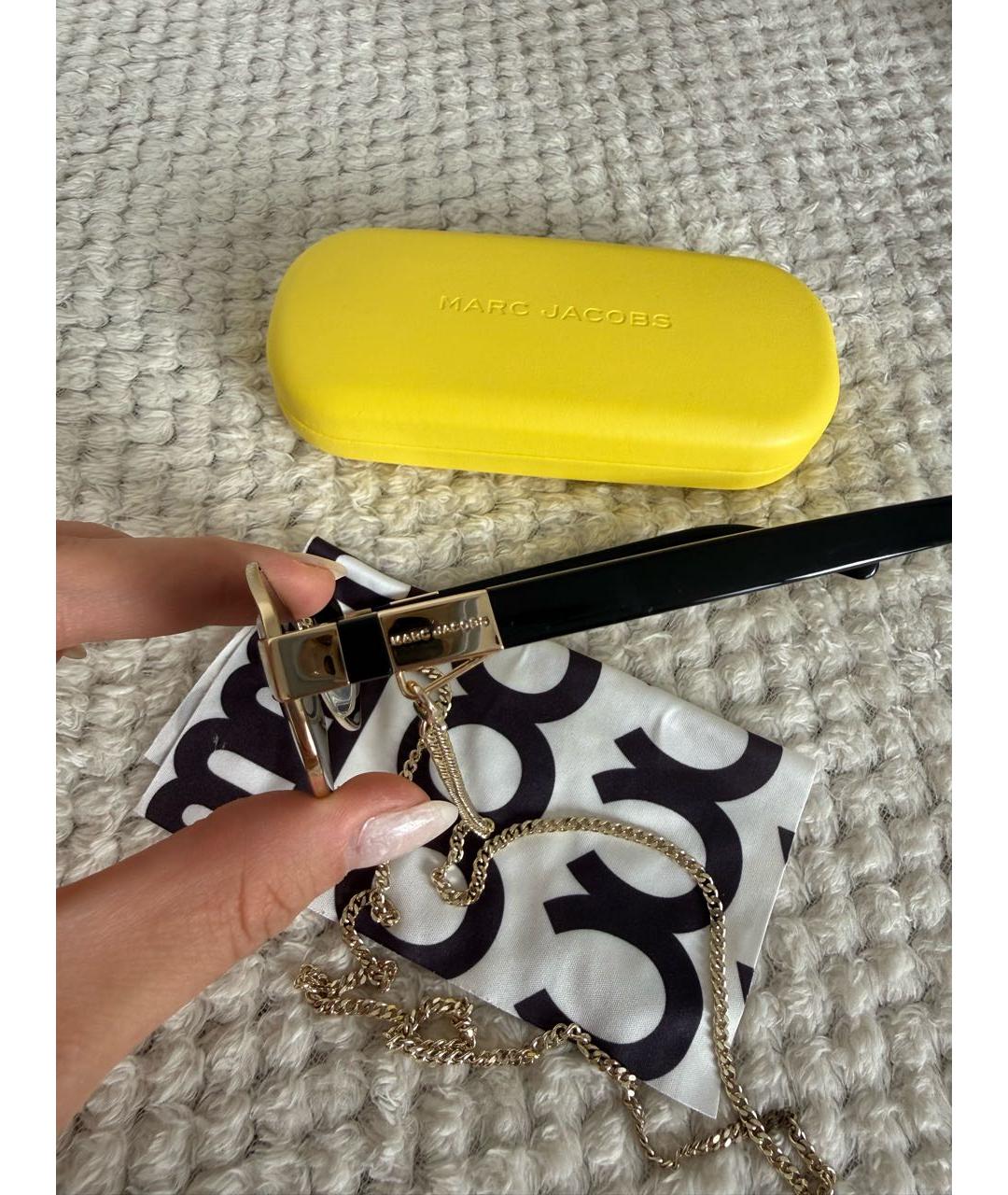 MARC BY MARC JACOBS Золотые металлические солнцезащитные очки, фото 4