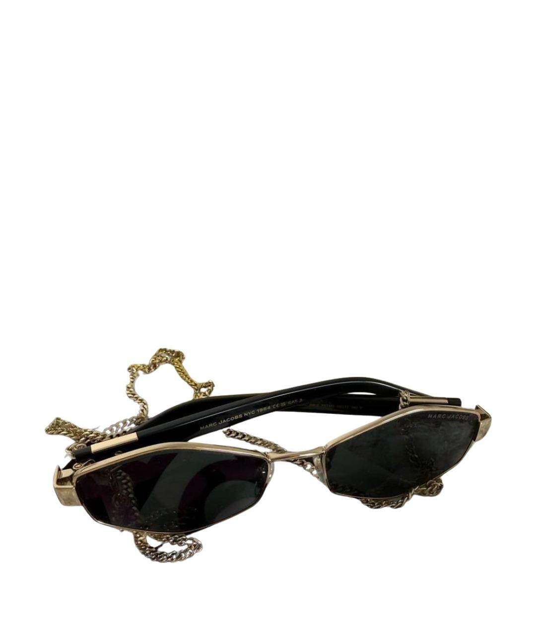MARC BY MARC JACOBS Золотые металлические солнцезащитные очки, фото 1