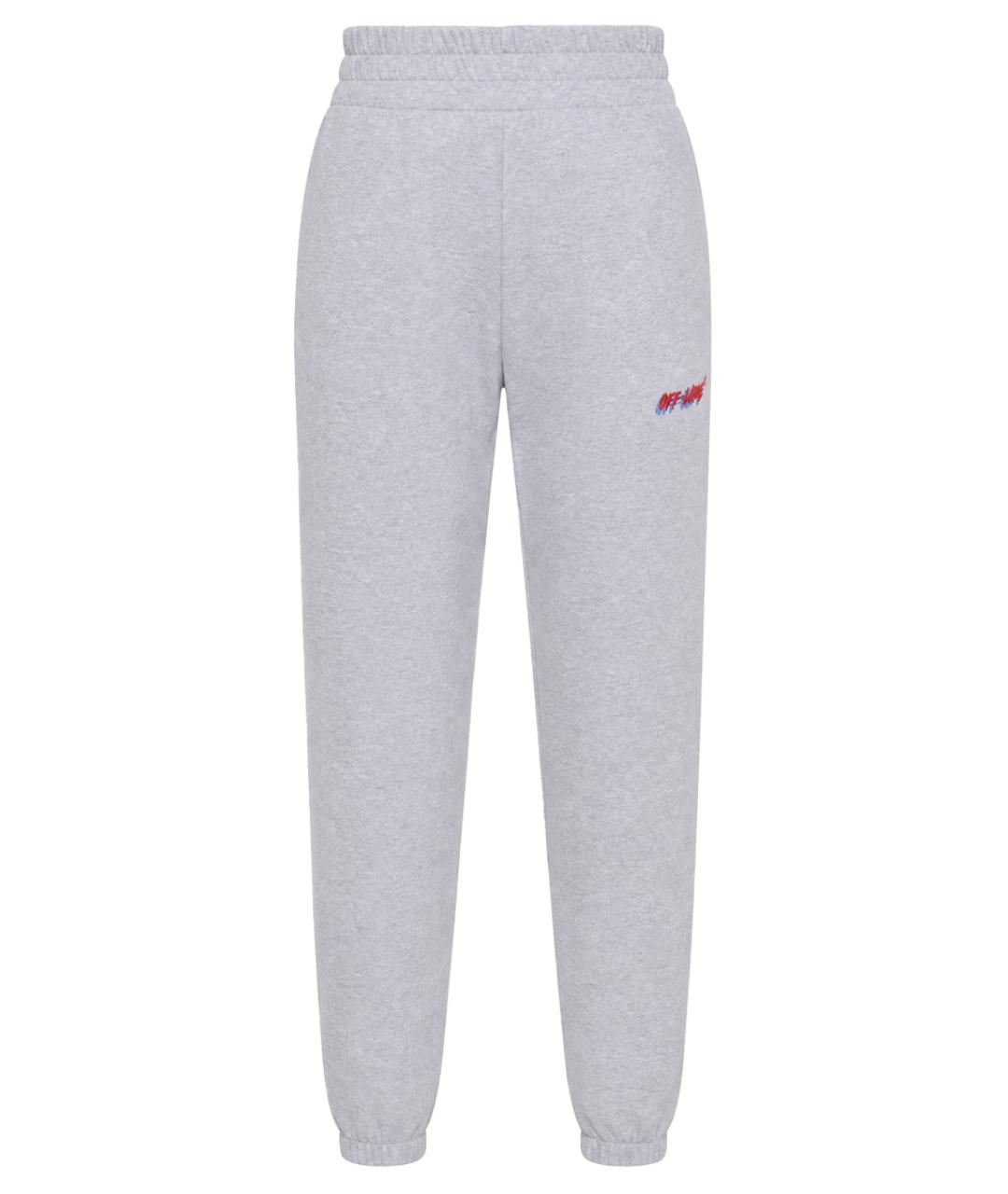 OFF-WHITE Серые хлопковые спортивные брюки и шорты, фото 1
