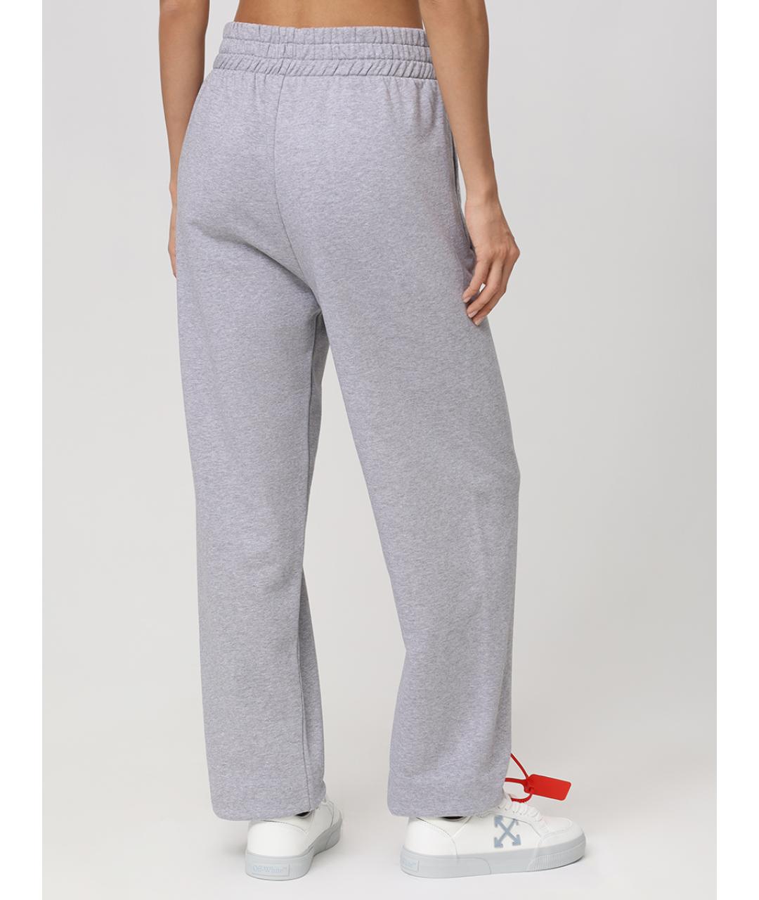 OFF-WHITE Серые хлопковые спортивные брюки и шорты, фото 3