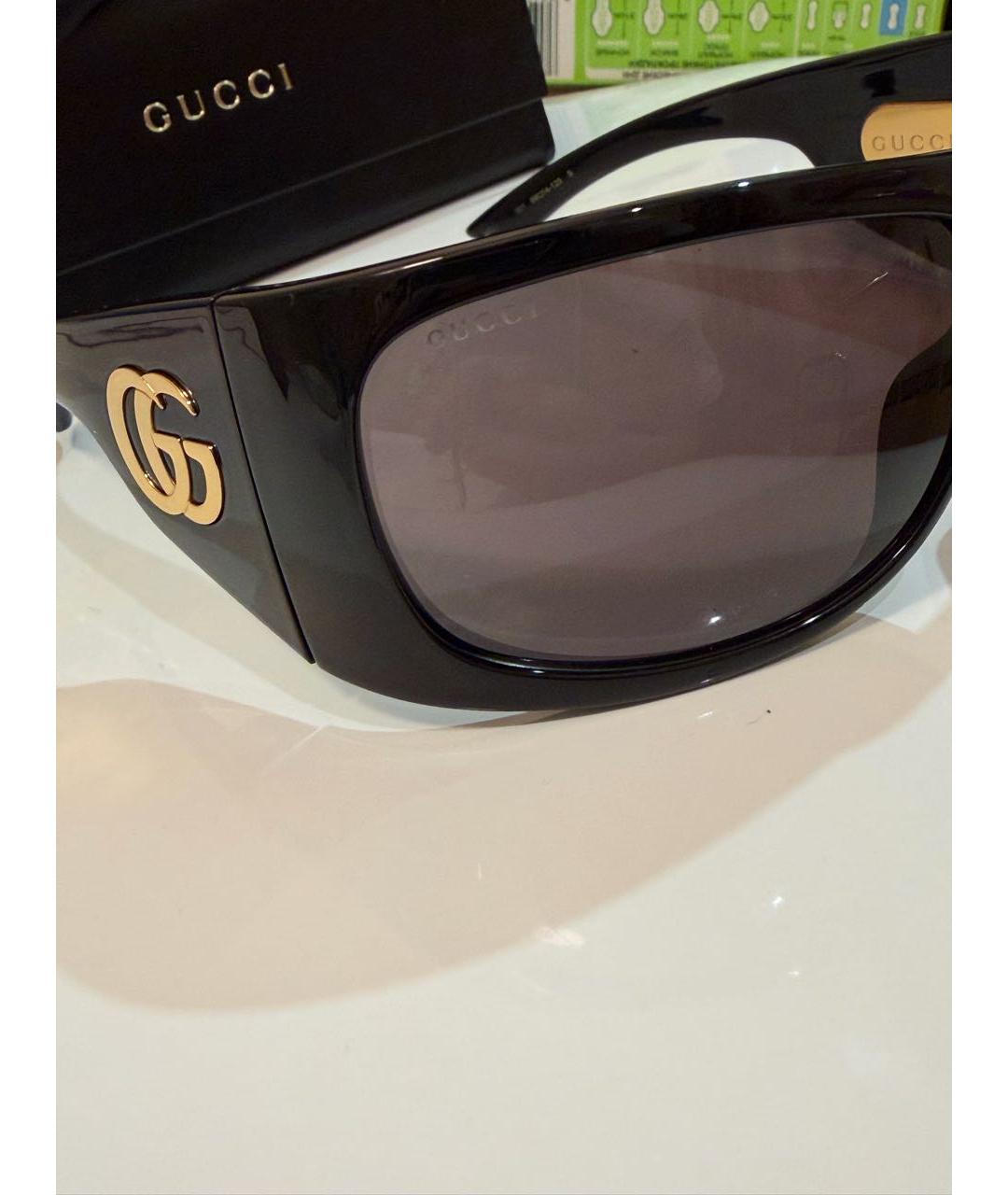 GUCCI Черные пластиковые солнцезащитные очки, фото 3
