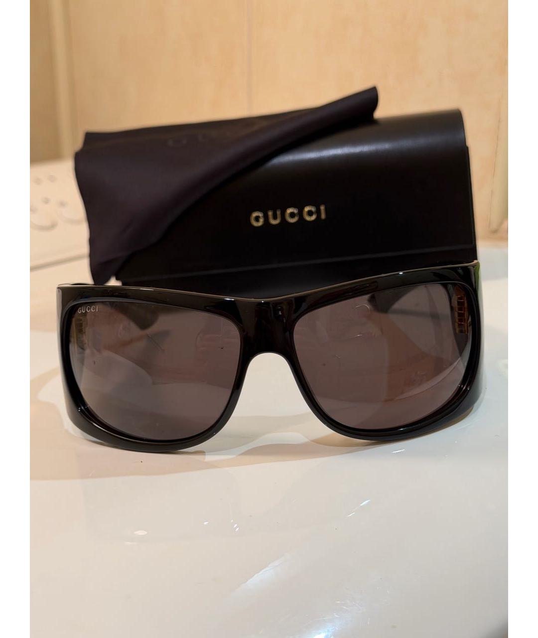 GUCCI Черные пластиковые солнцезащитные очки, фото 5