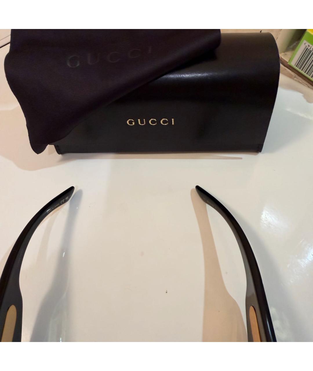GUCCI Черные пластиковые солнцезащитные очки, фото 4