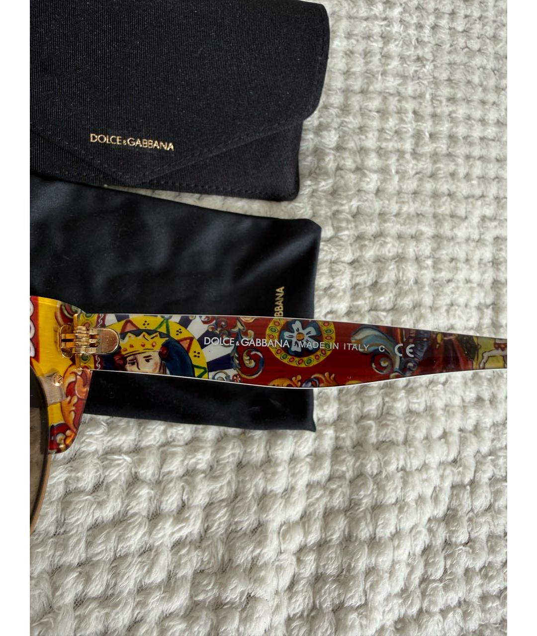 DOLCE&GABBANA Мульти пластиковые солнцезащитные очки, фото 5